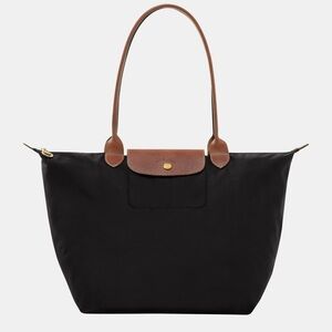Longchamp LE PLIAGE ORIGINAL Tote Bag In Black Recycled Canvas MSRP $180 Large